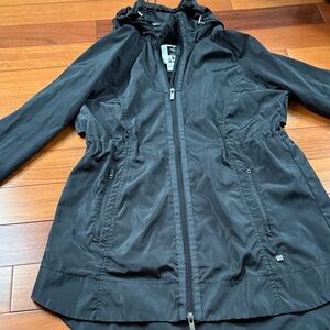 Women's Black Hooded Utility Jacket